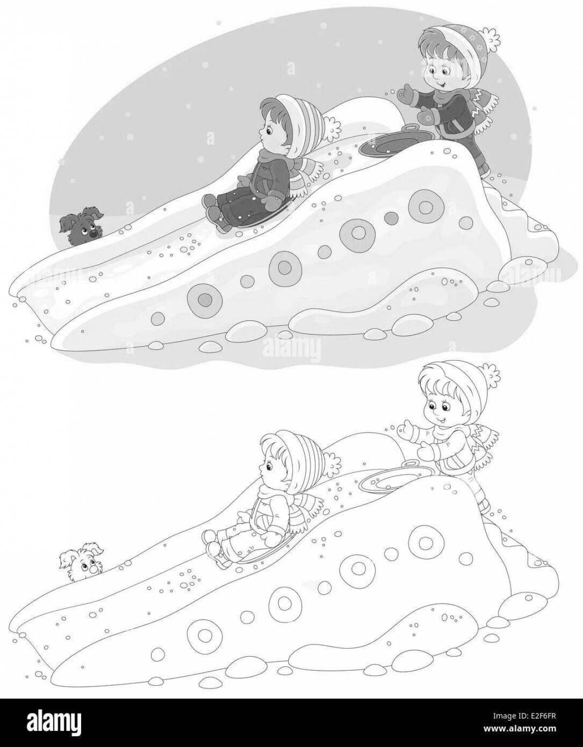 Blissful pipe coloring page