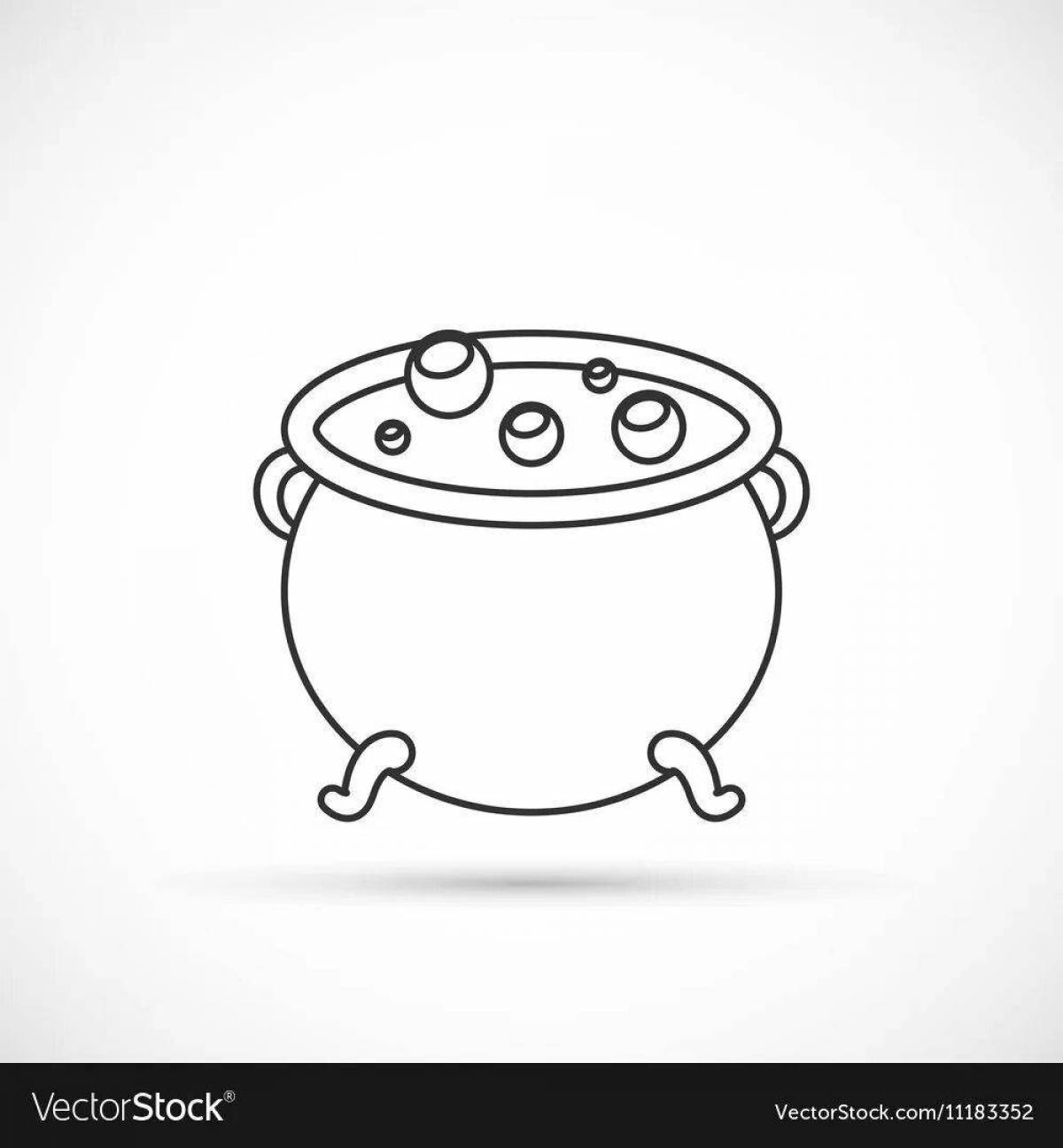 Photo Coloring funny cauldron
