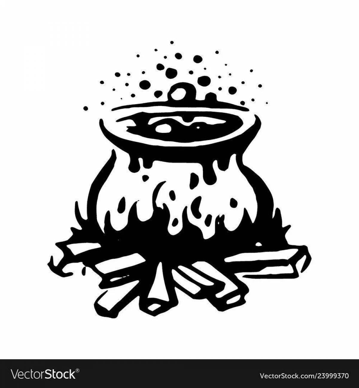 Fun cauldron coloring