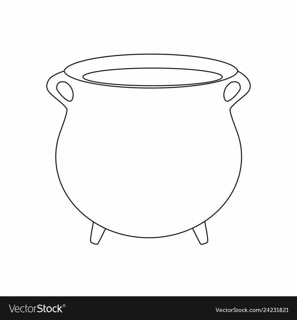 Humorous coloring of the cauldron