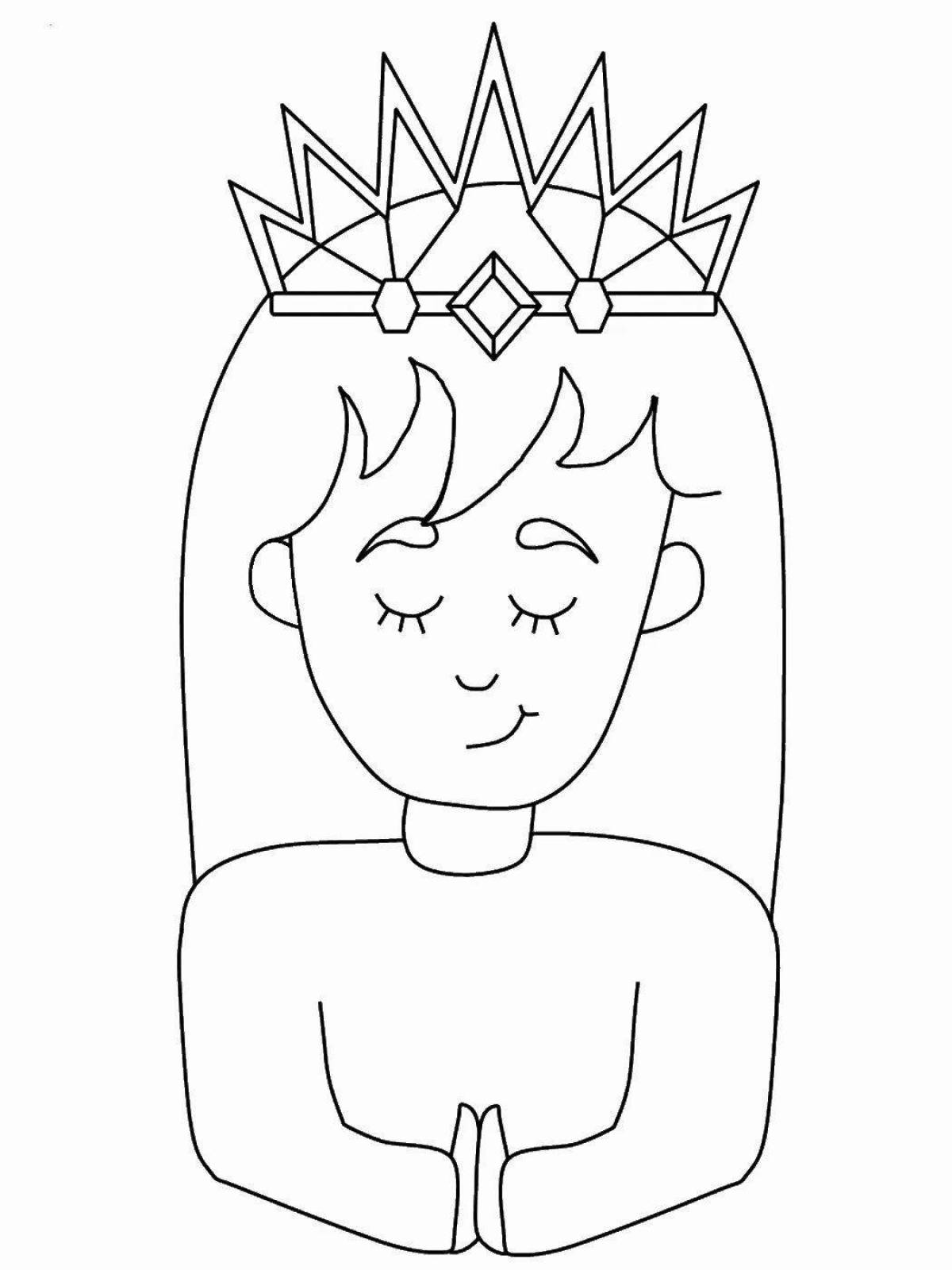 Gorgeous coloring page queen