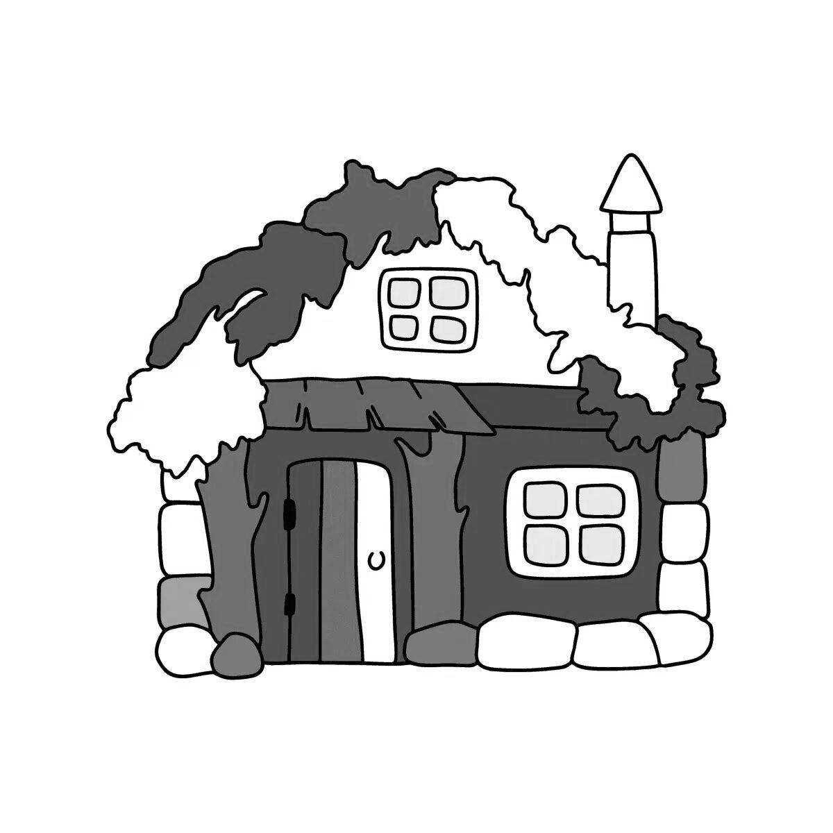 Coloring page nice hut