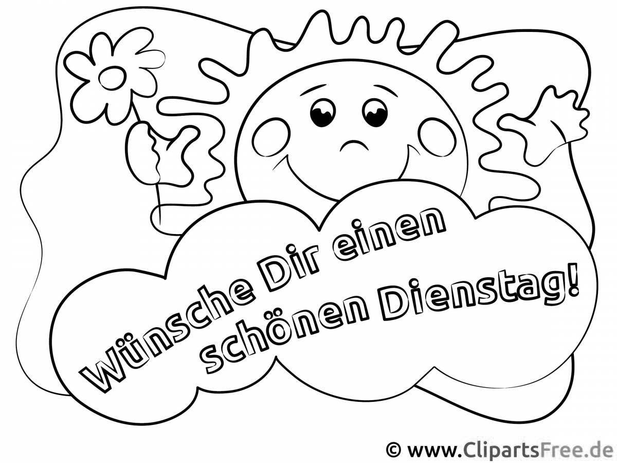 Coloring page adorable greetings