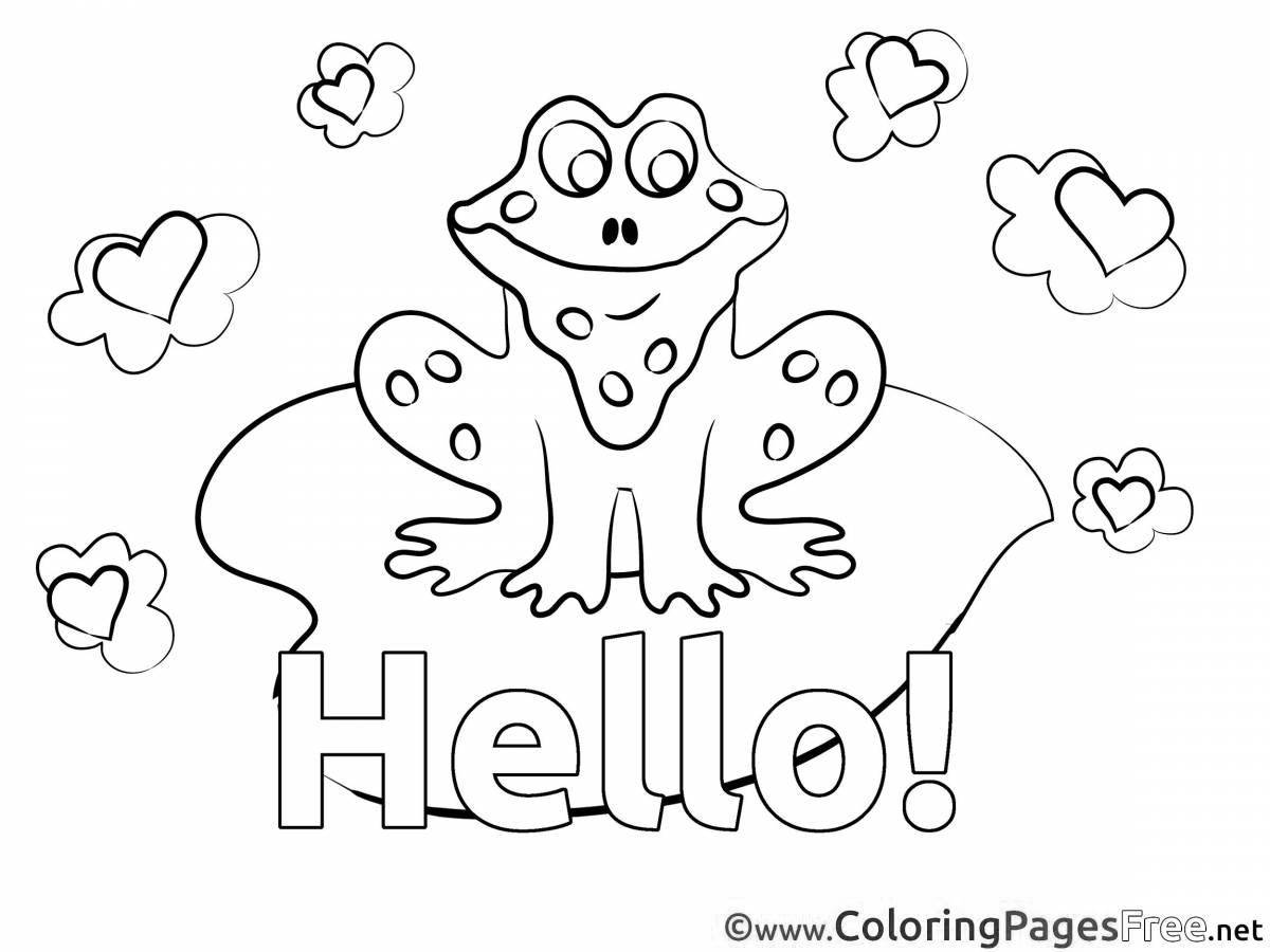 Joyful greetings coloring page