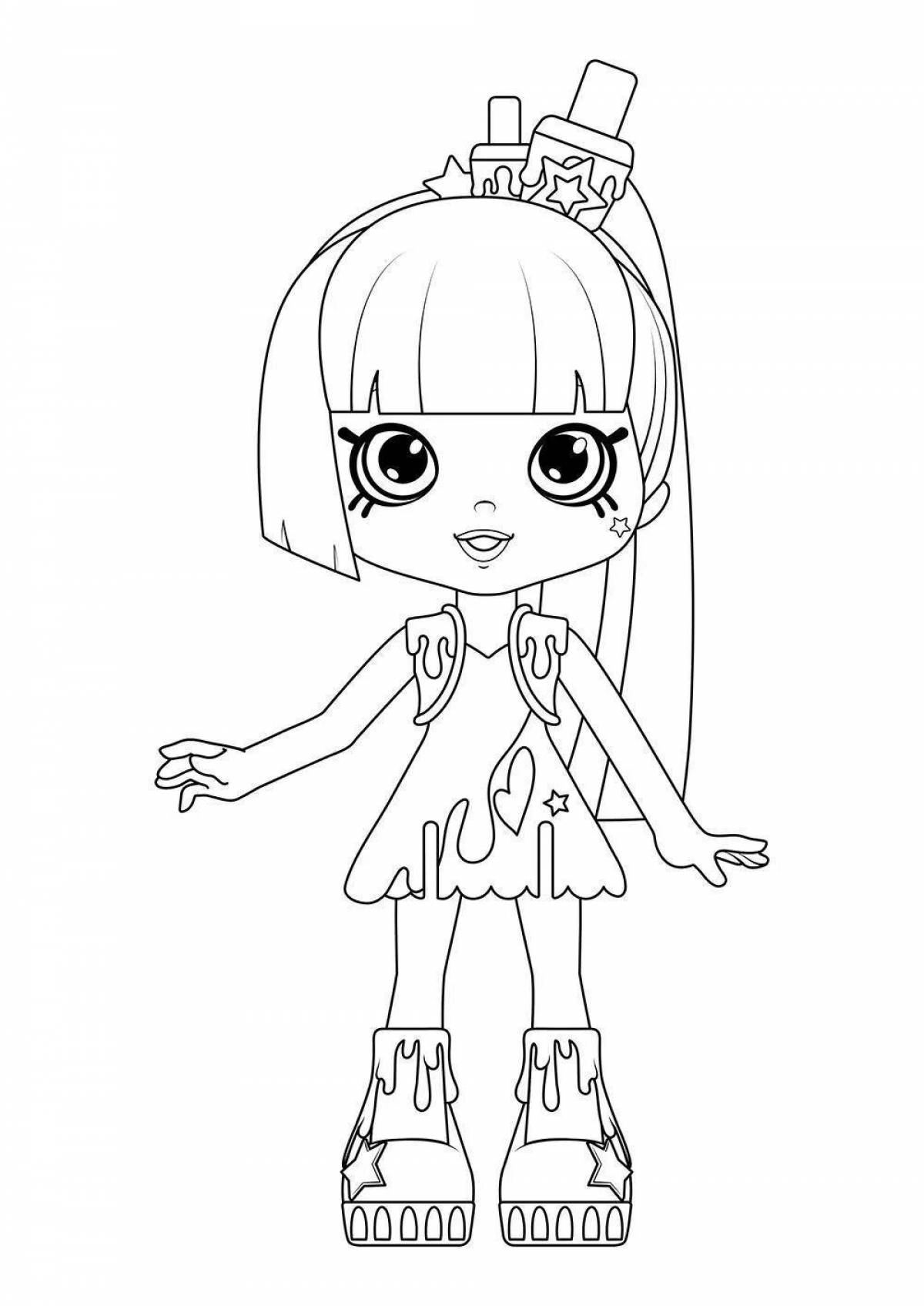 Colored bright blythe coloring page
