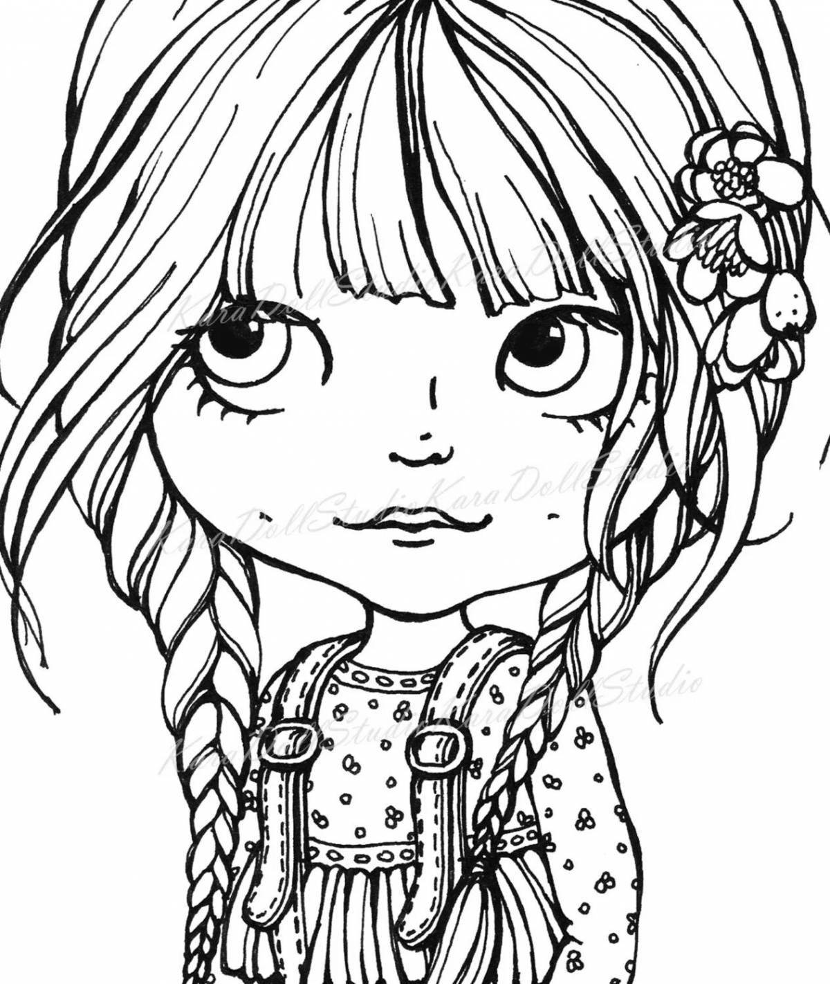 Color-radiant blythe coloring page
