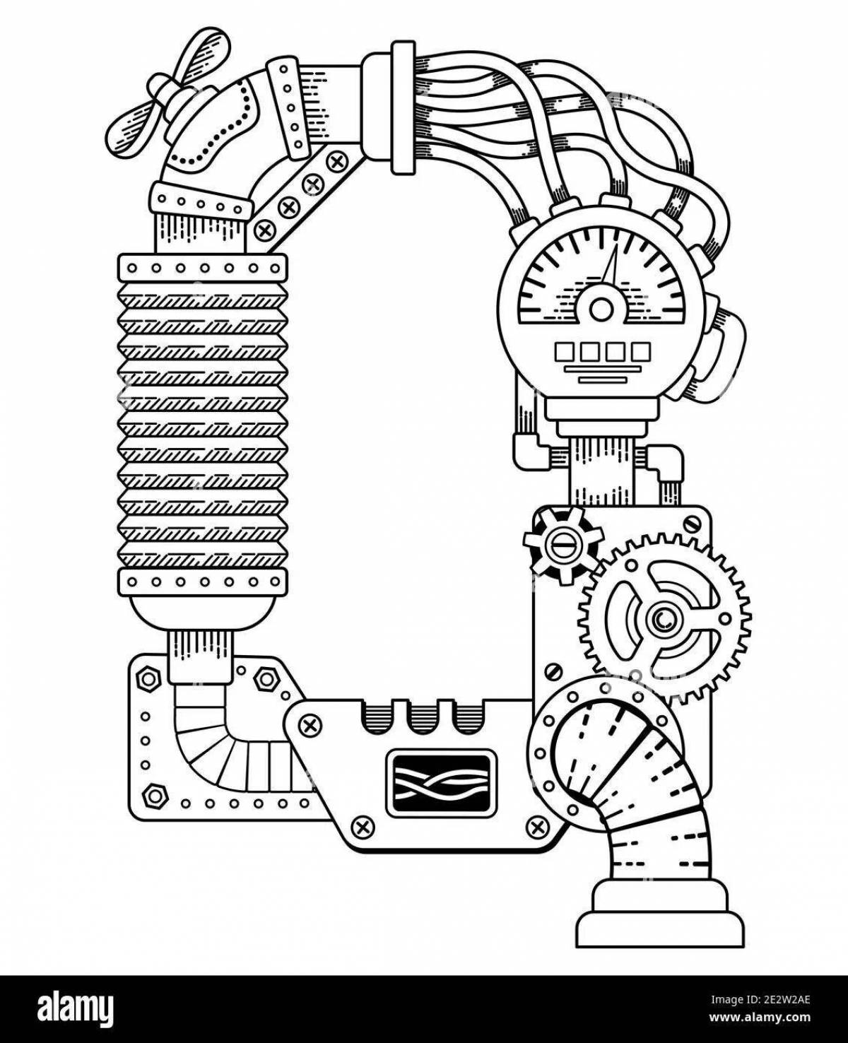 Color engine coloring page