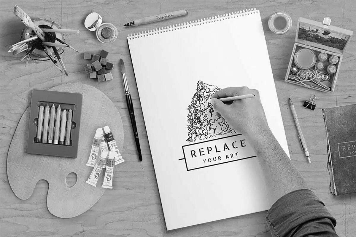 Fascinating coloring mockup