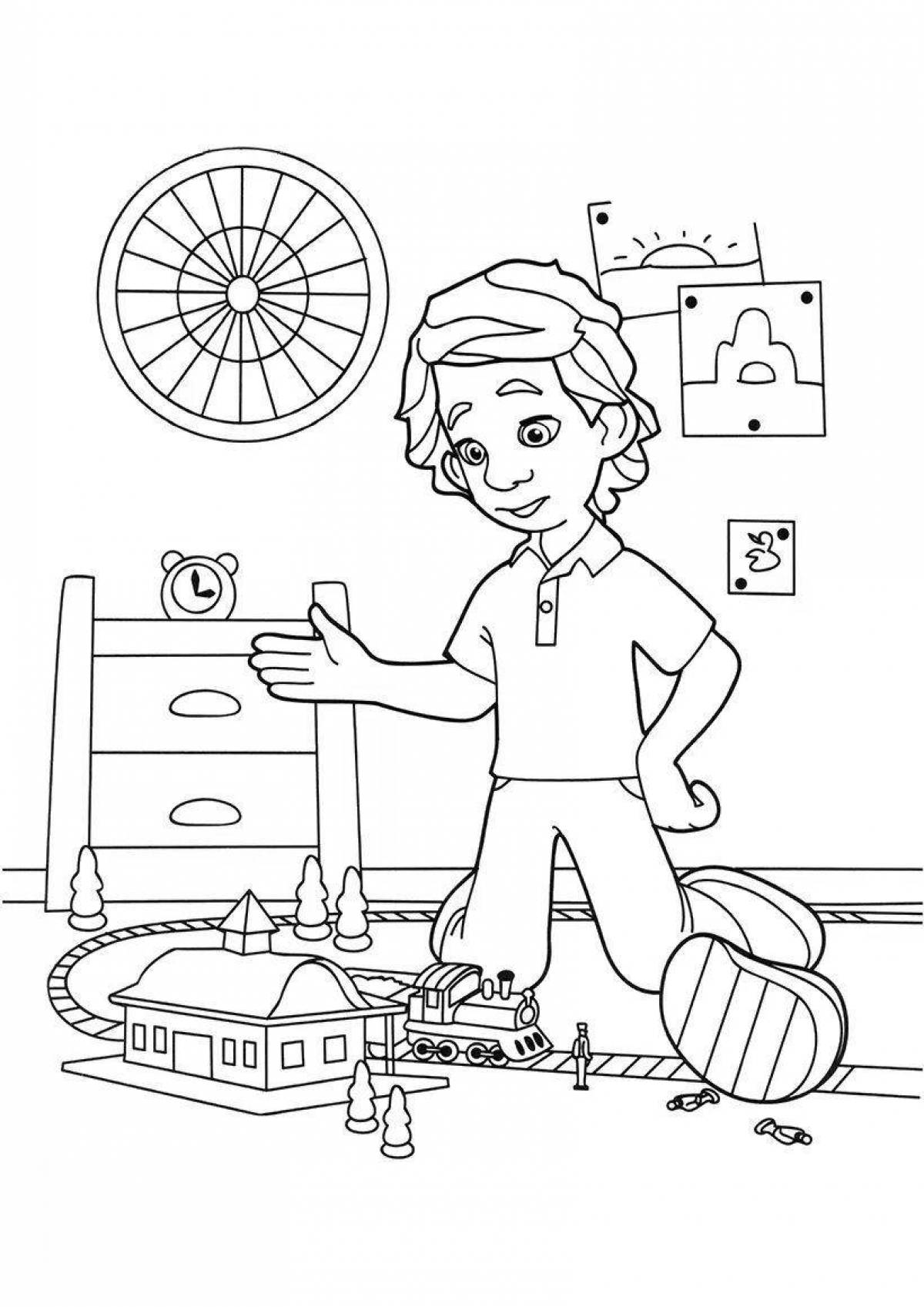 Living pliers coloring page