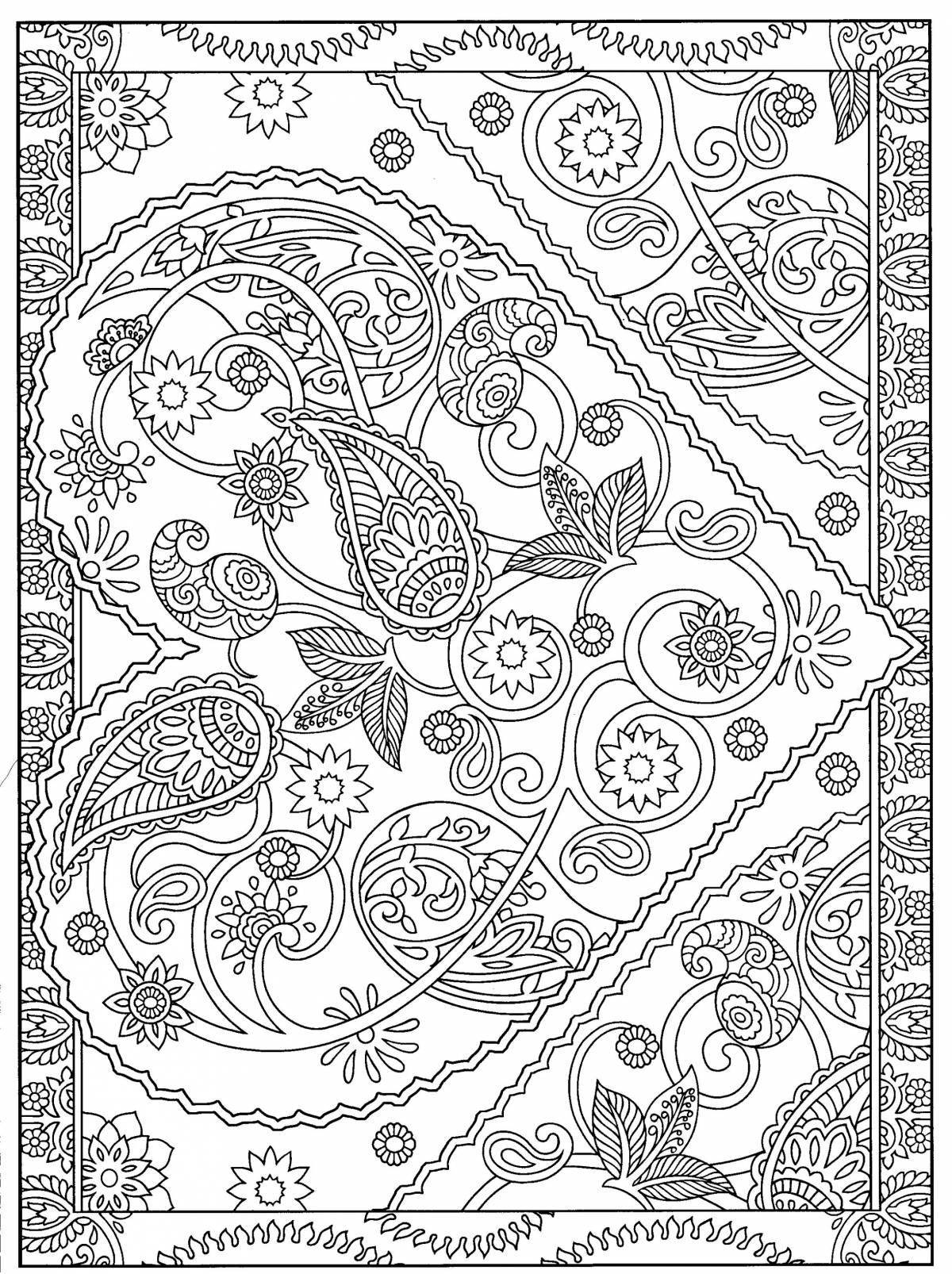 Colorful soothing coloring pages