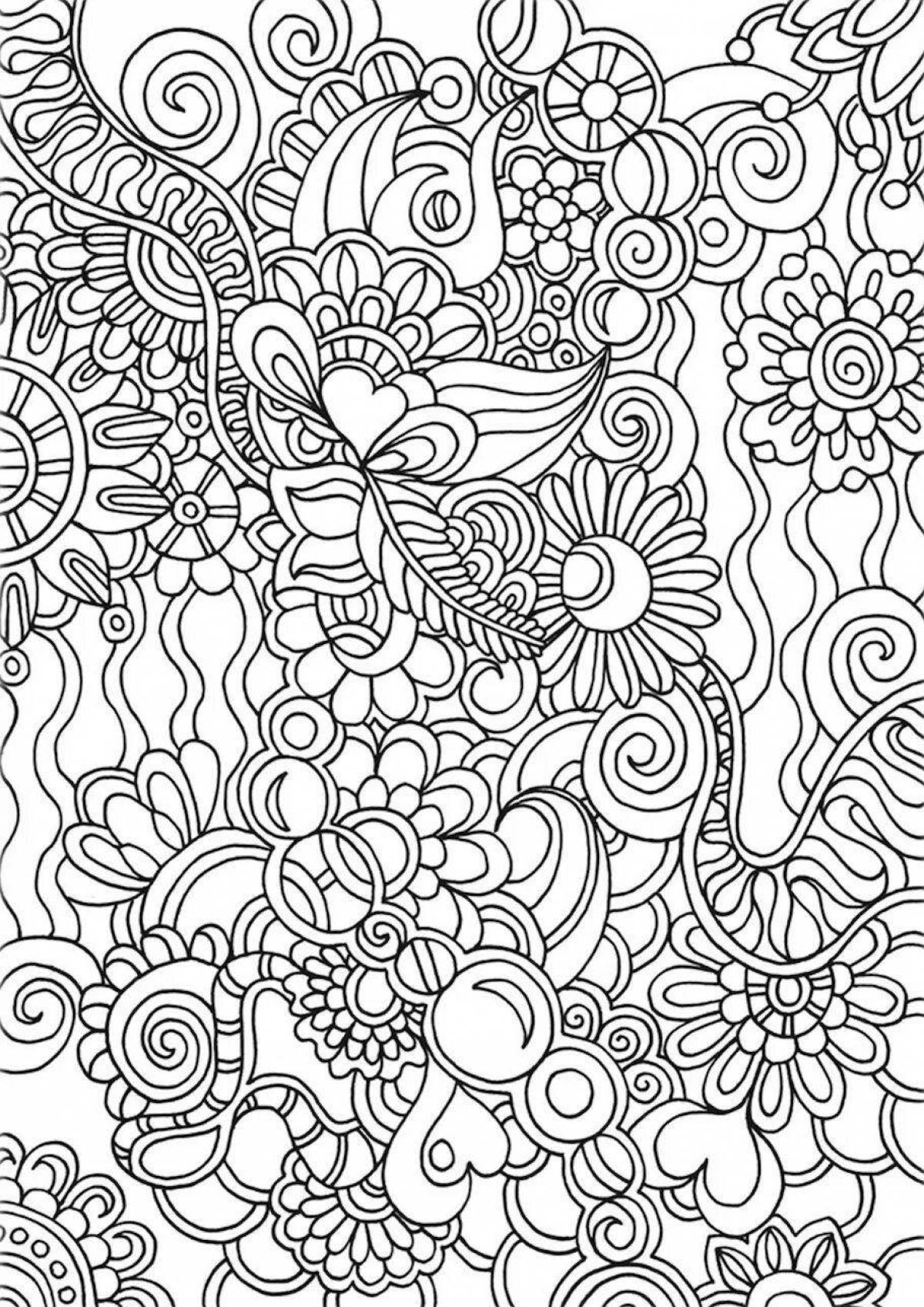 Mysterious soothing coloring pages