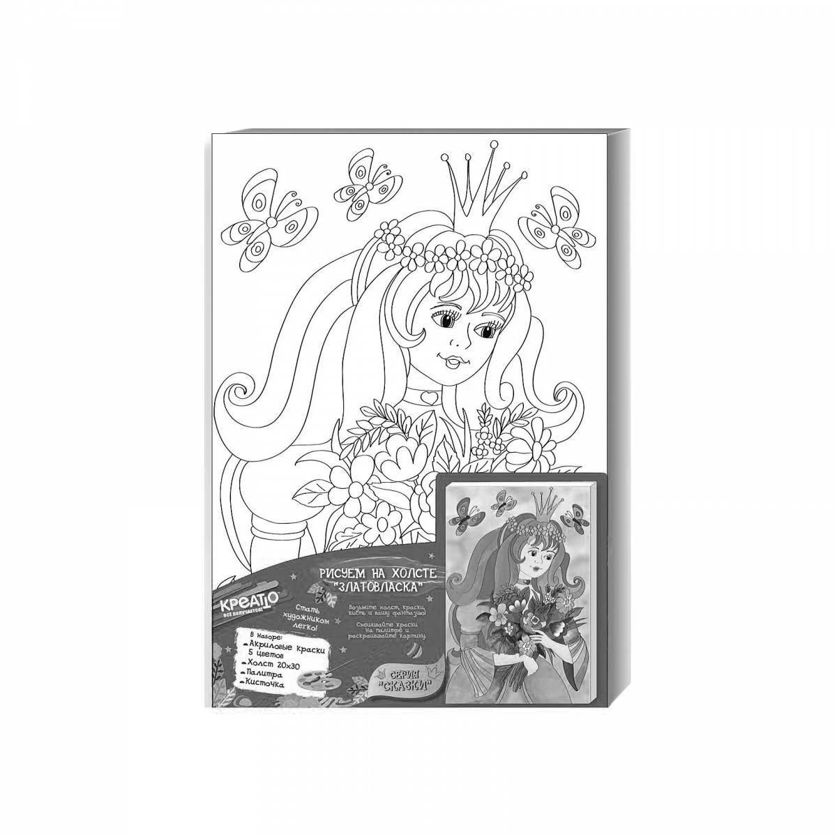 Coloring page charming goldilocks