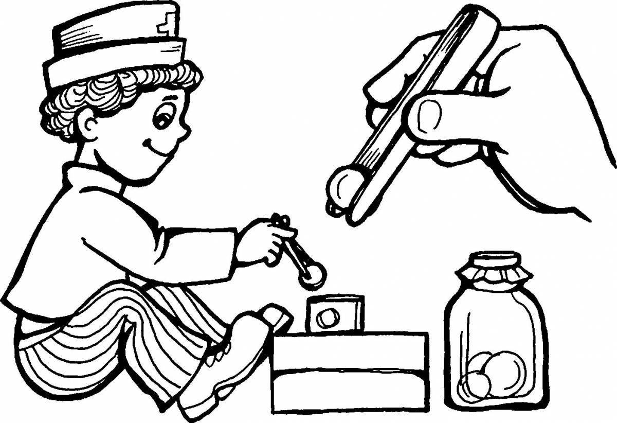 Glowing apothecary coloring page