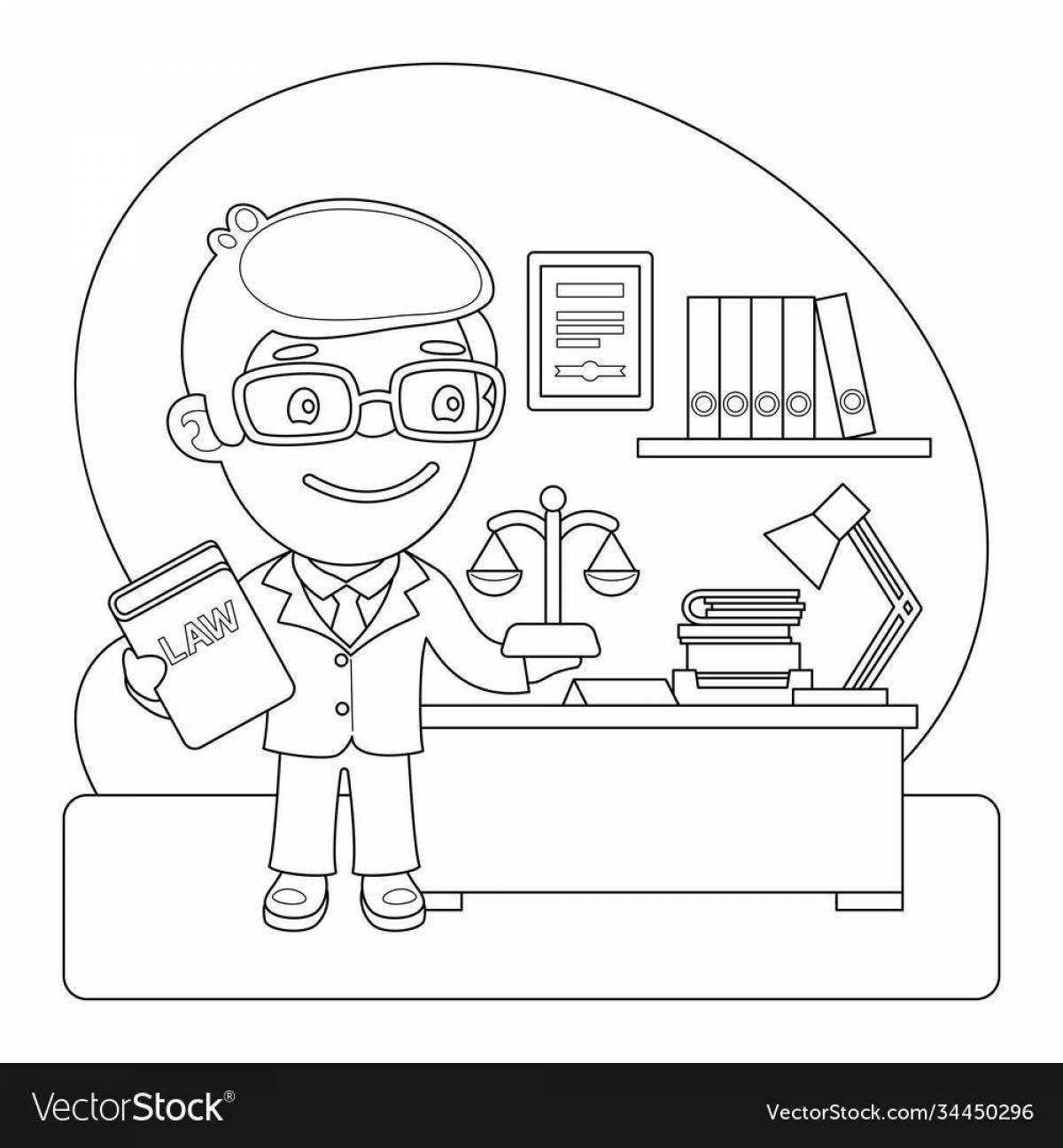 Pharmacist animated coloring page