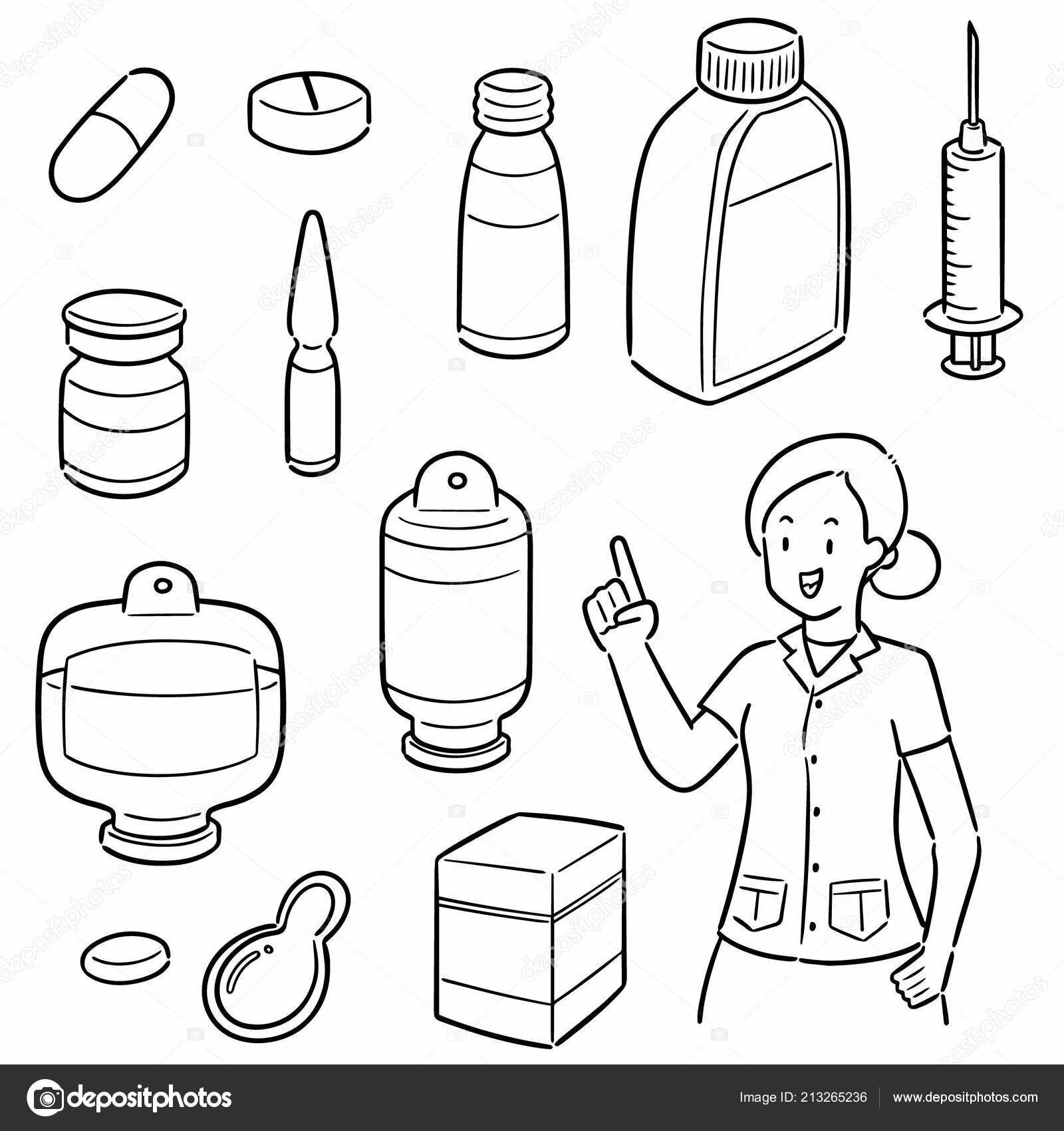 Pharmacist coloring page