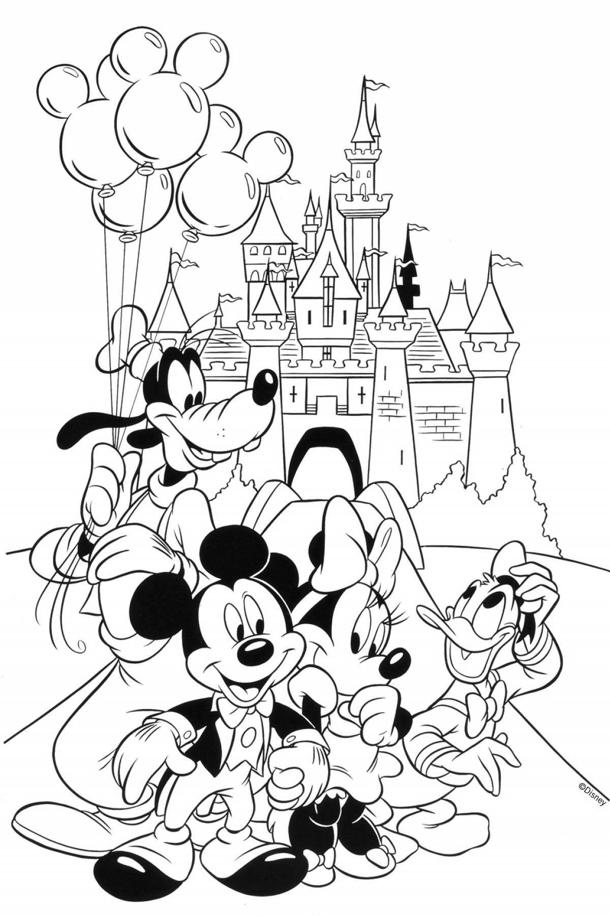Awesome disneyland coloring page