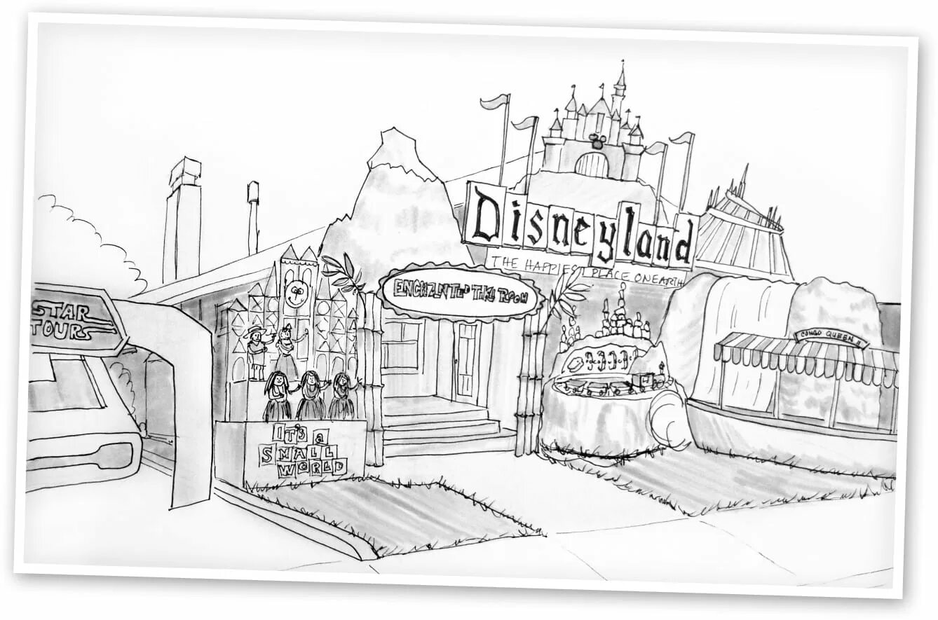 Disneyland quirky coloring book