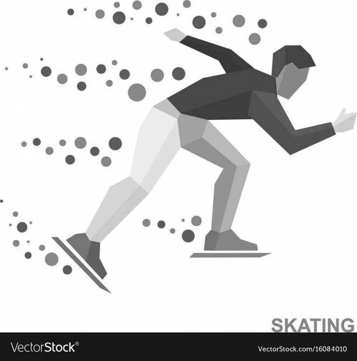Fearless skater coloring page