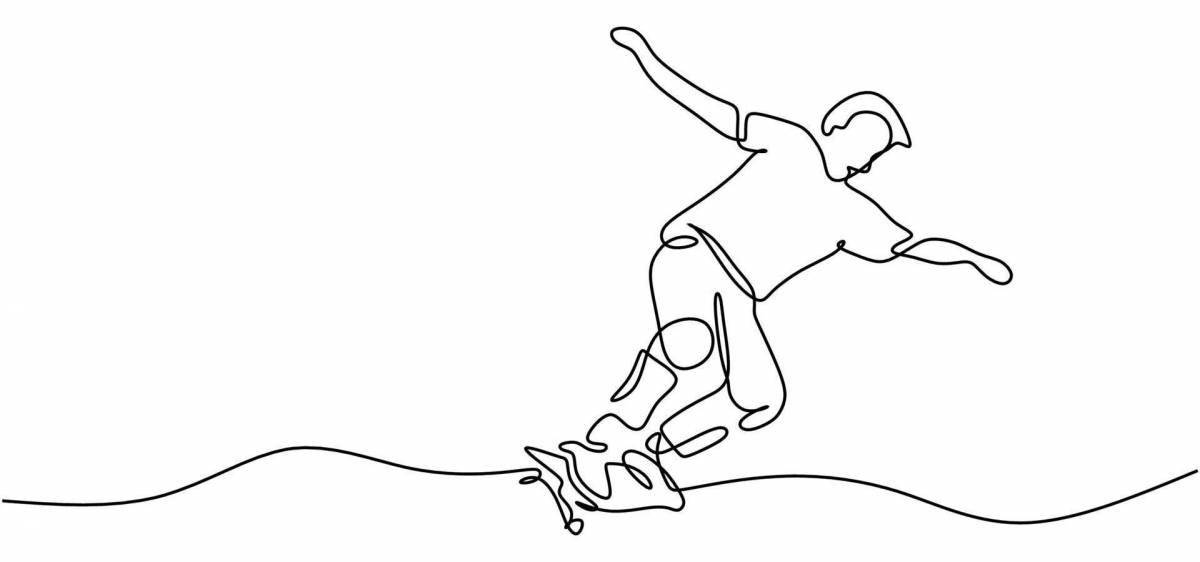 Glorious figure skater coloring page