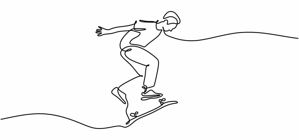 Coloring awesome skater
