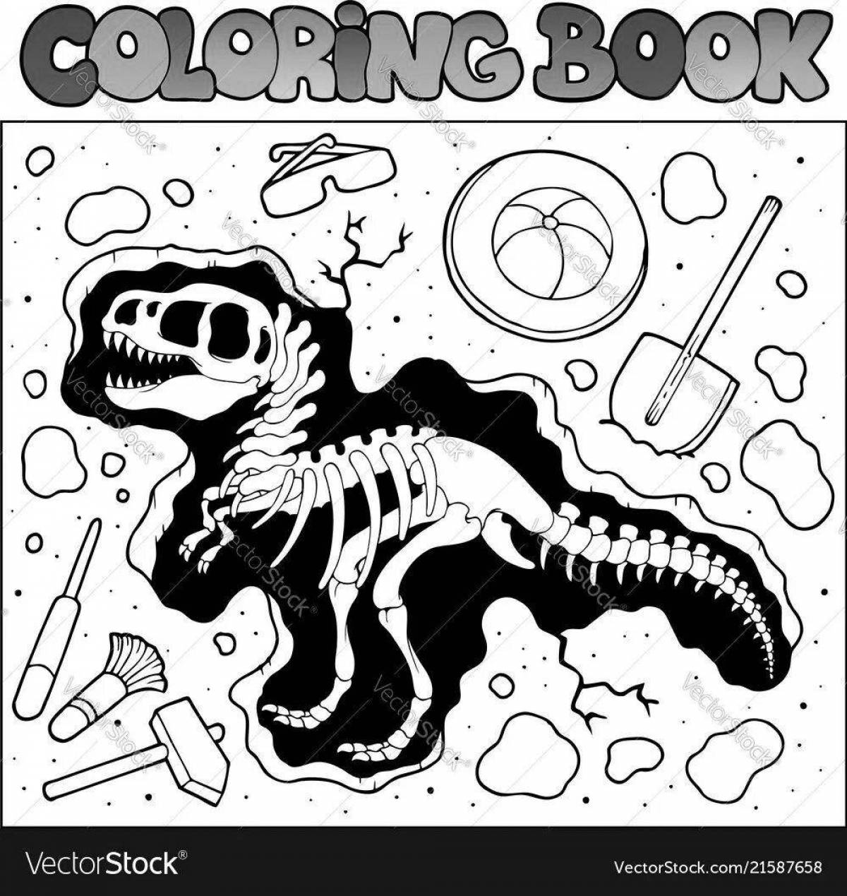 Coloring book glamor archaeologist