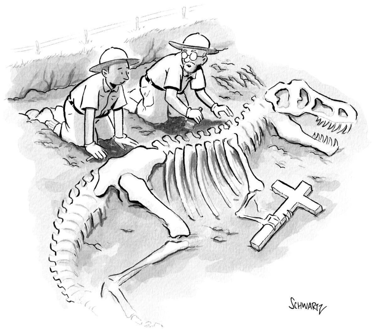 Photo Imaginative archaeologist coloring page