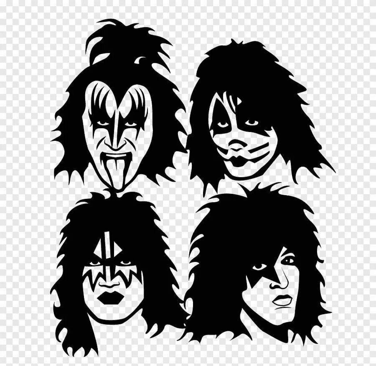 Photo Delicate coloring kiss