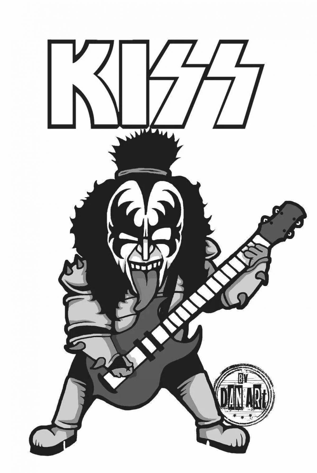 Photo Delightful coloring kiss