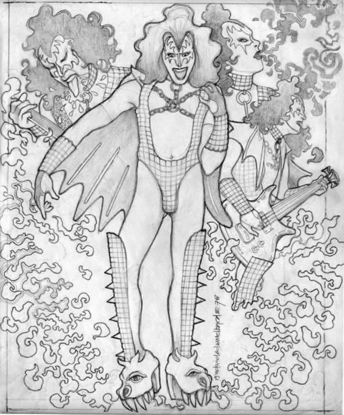 Photo Rave coloring kiss