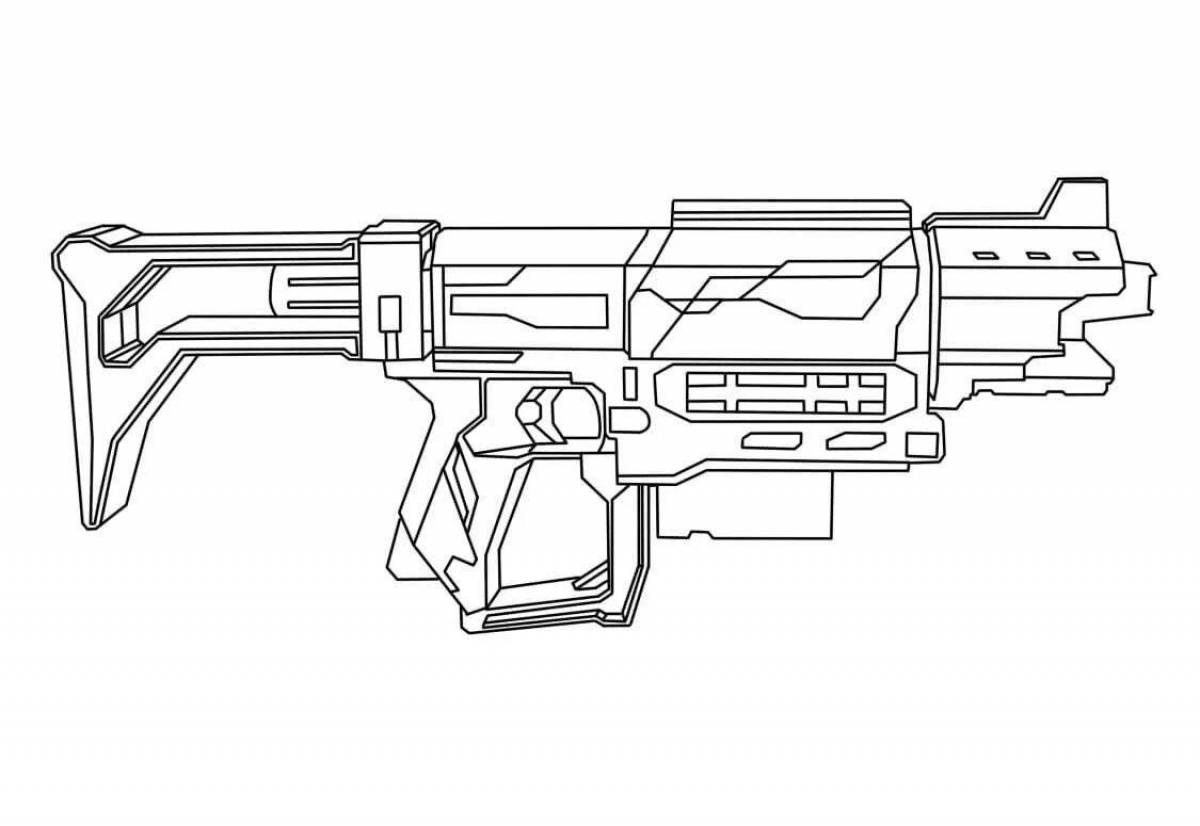 Пистолет картинка раскраска