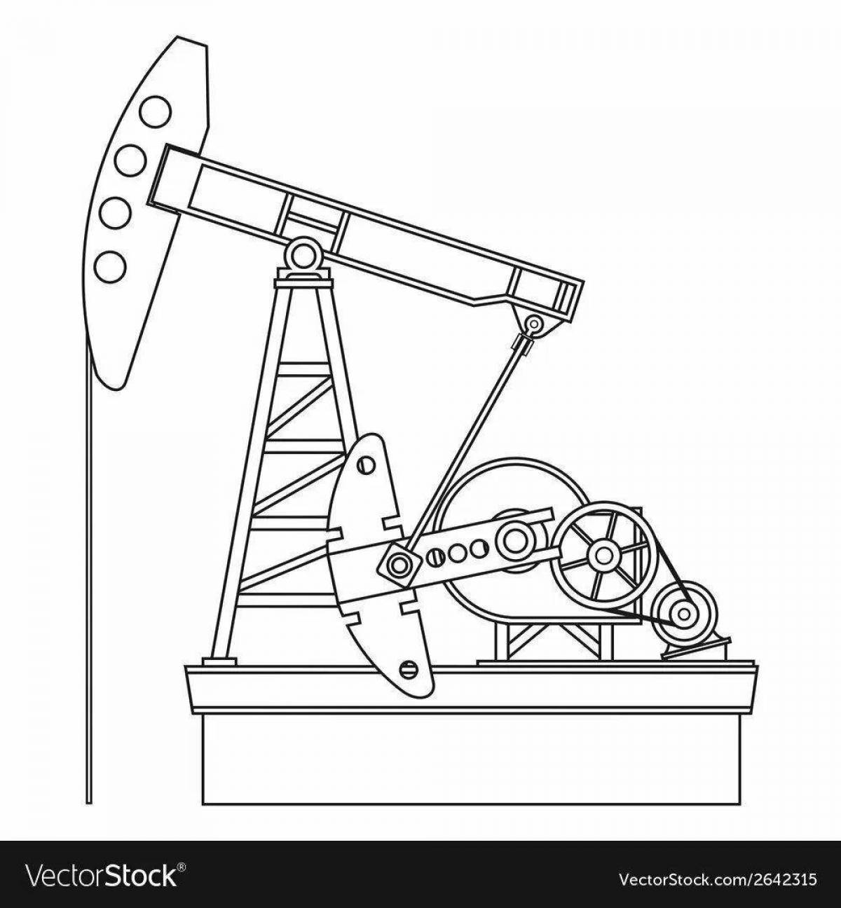 Нефтяная качалка рисунок