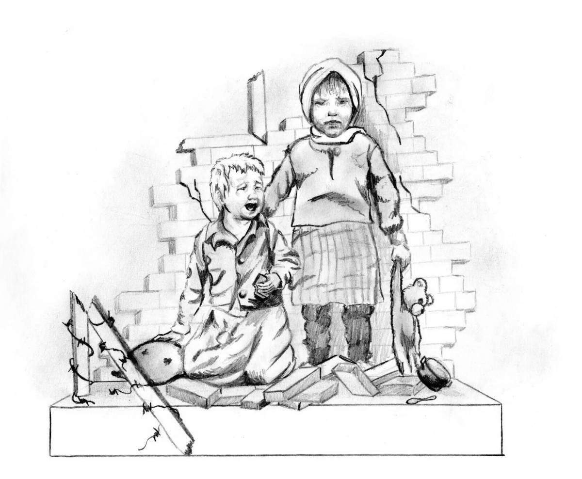 Эскиз памятника детям войны