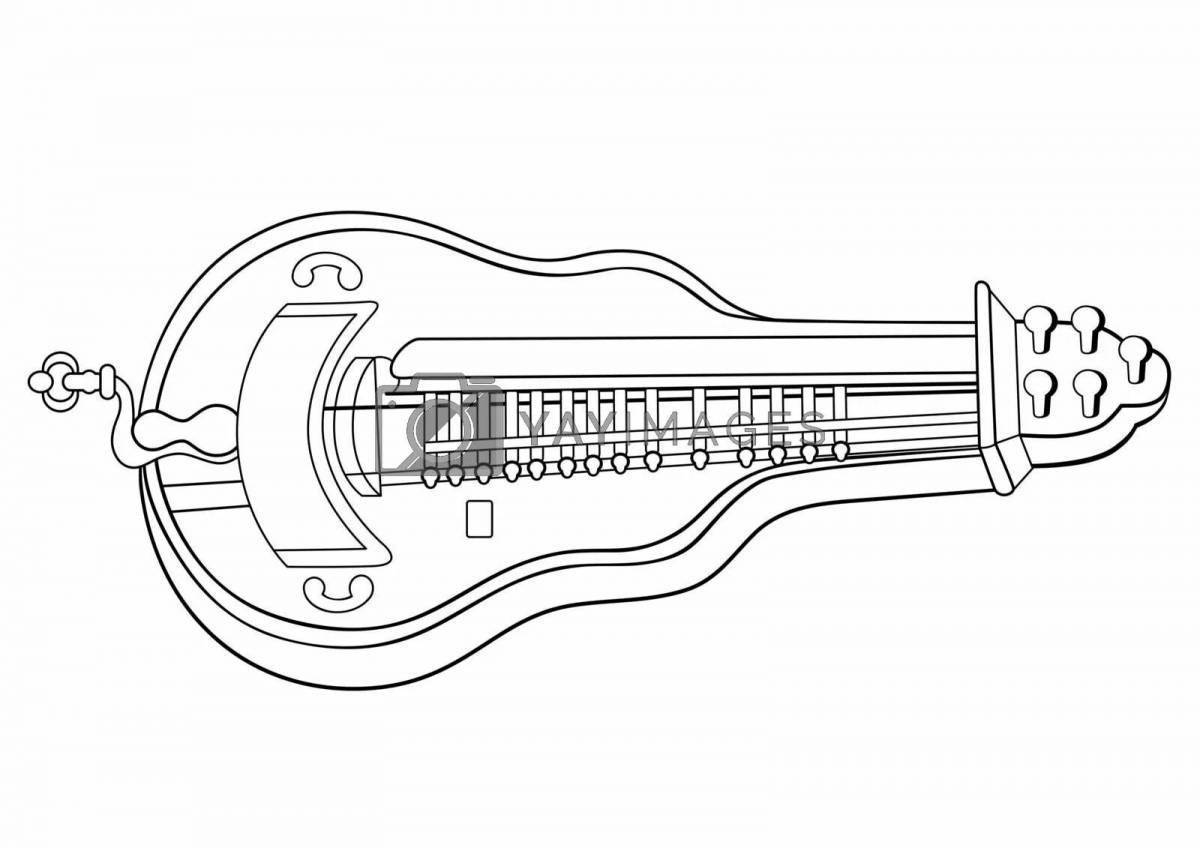 Как нарисовать музыкальный инструмент лиру