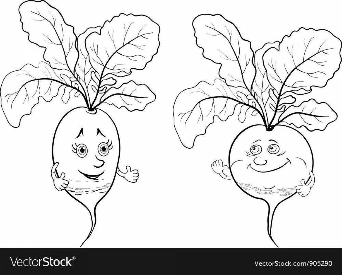 Photo Coloring page holiday radish