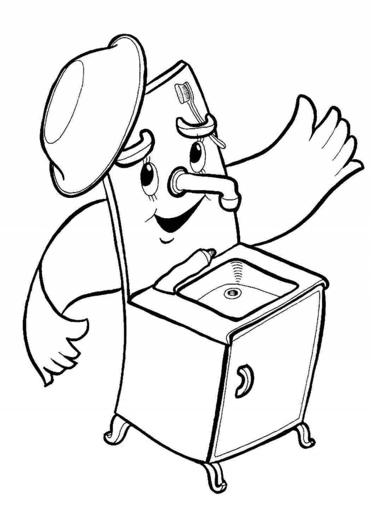 Glittering shell coloring page