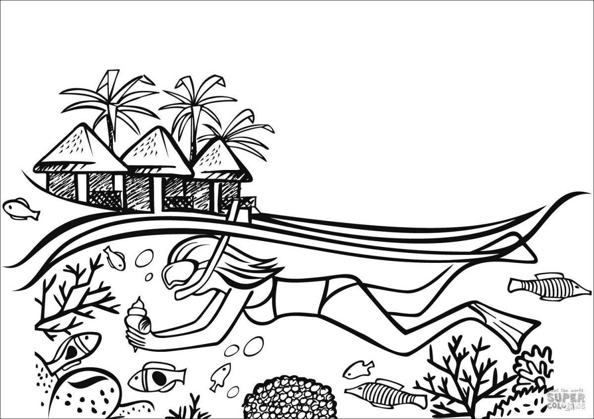Coloring page charming thailand