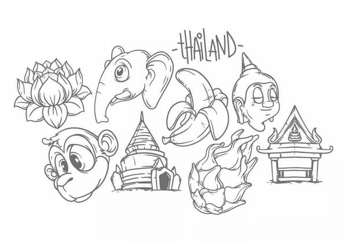 Раскраска Великолепный таиланд раскраска