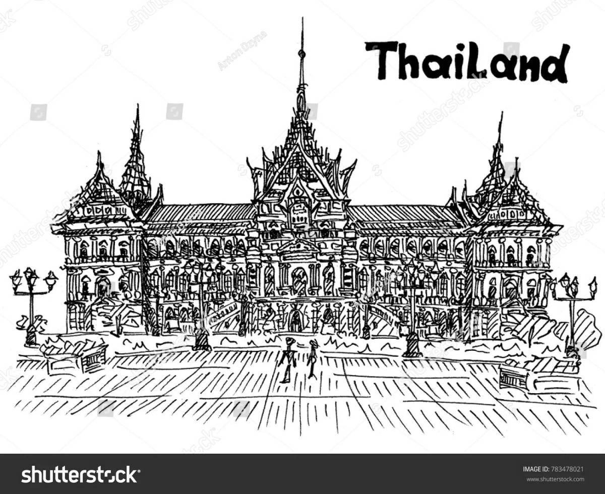 Раскраска Восхитительный таиланд раскраска
