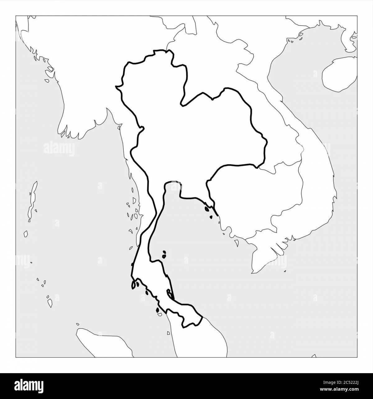Раскраска Потрясающая раскраска таиланда