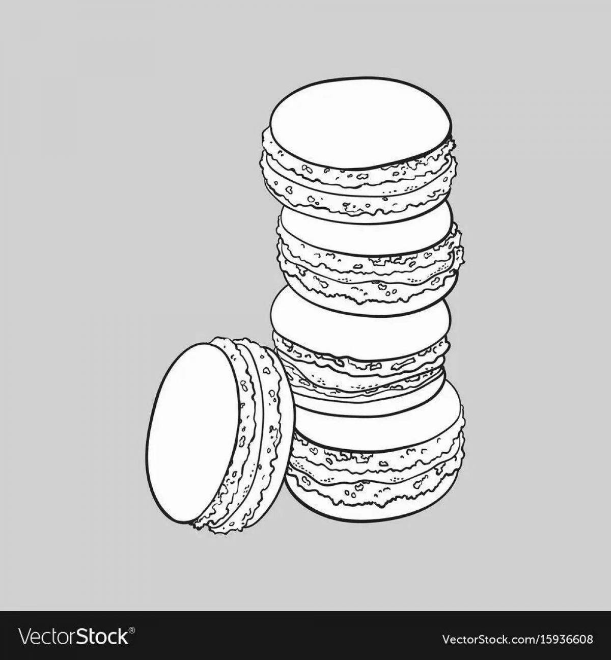 Macarons invitation coloring page