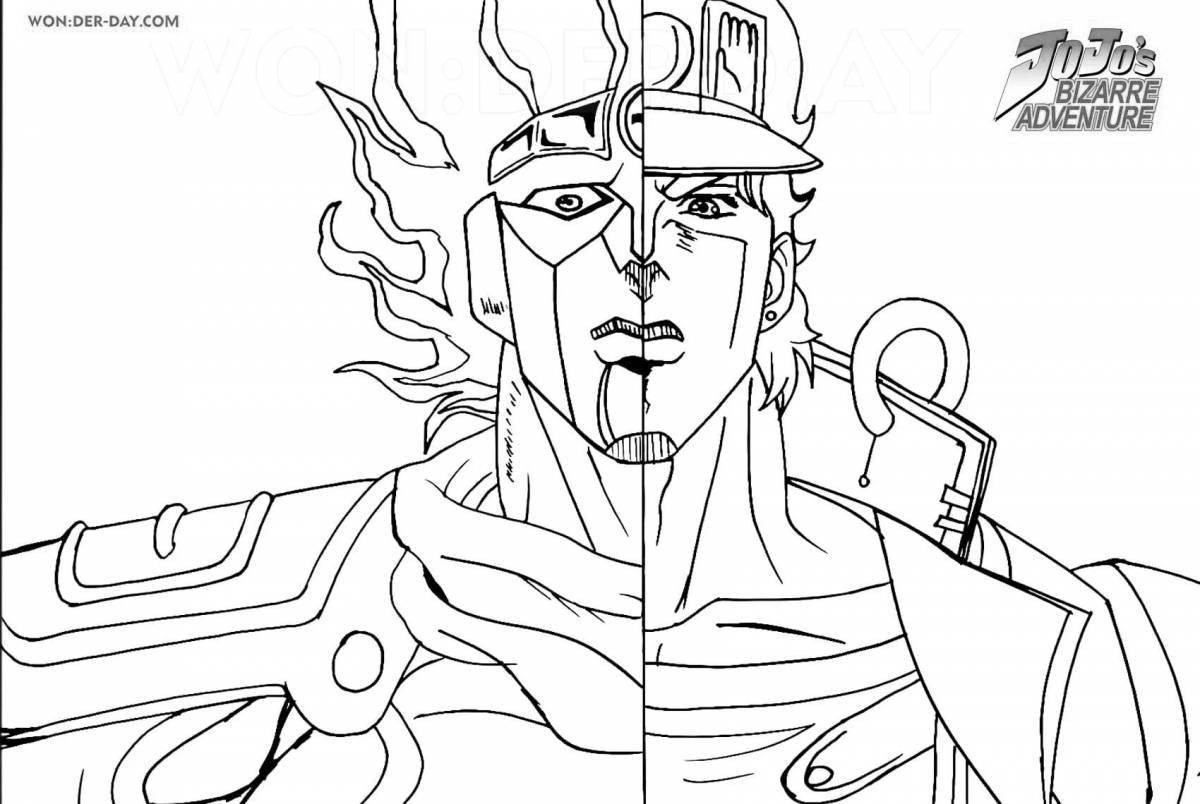 Colorful jojo coloring page