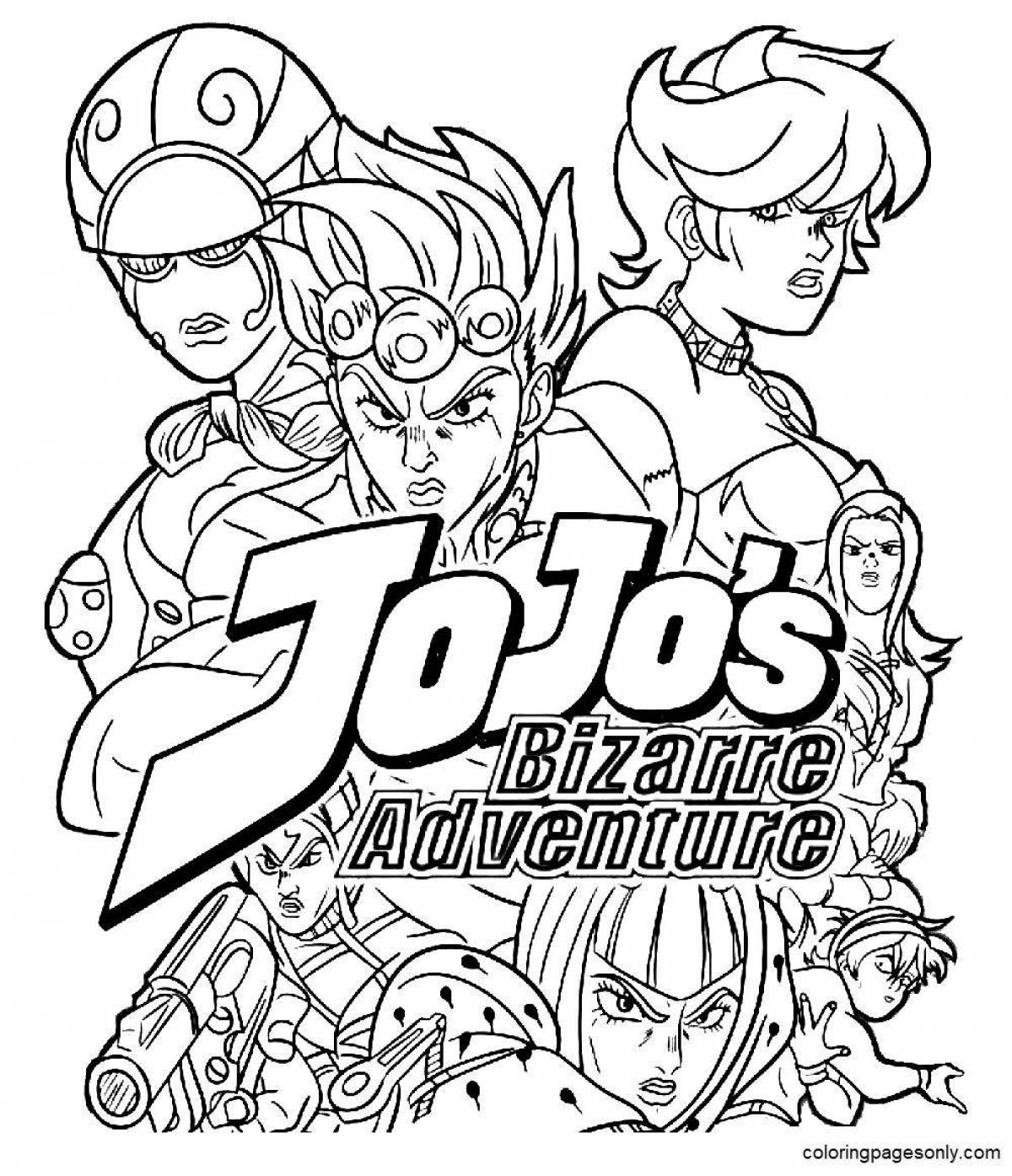 Jojo's amazing coloring page