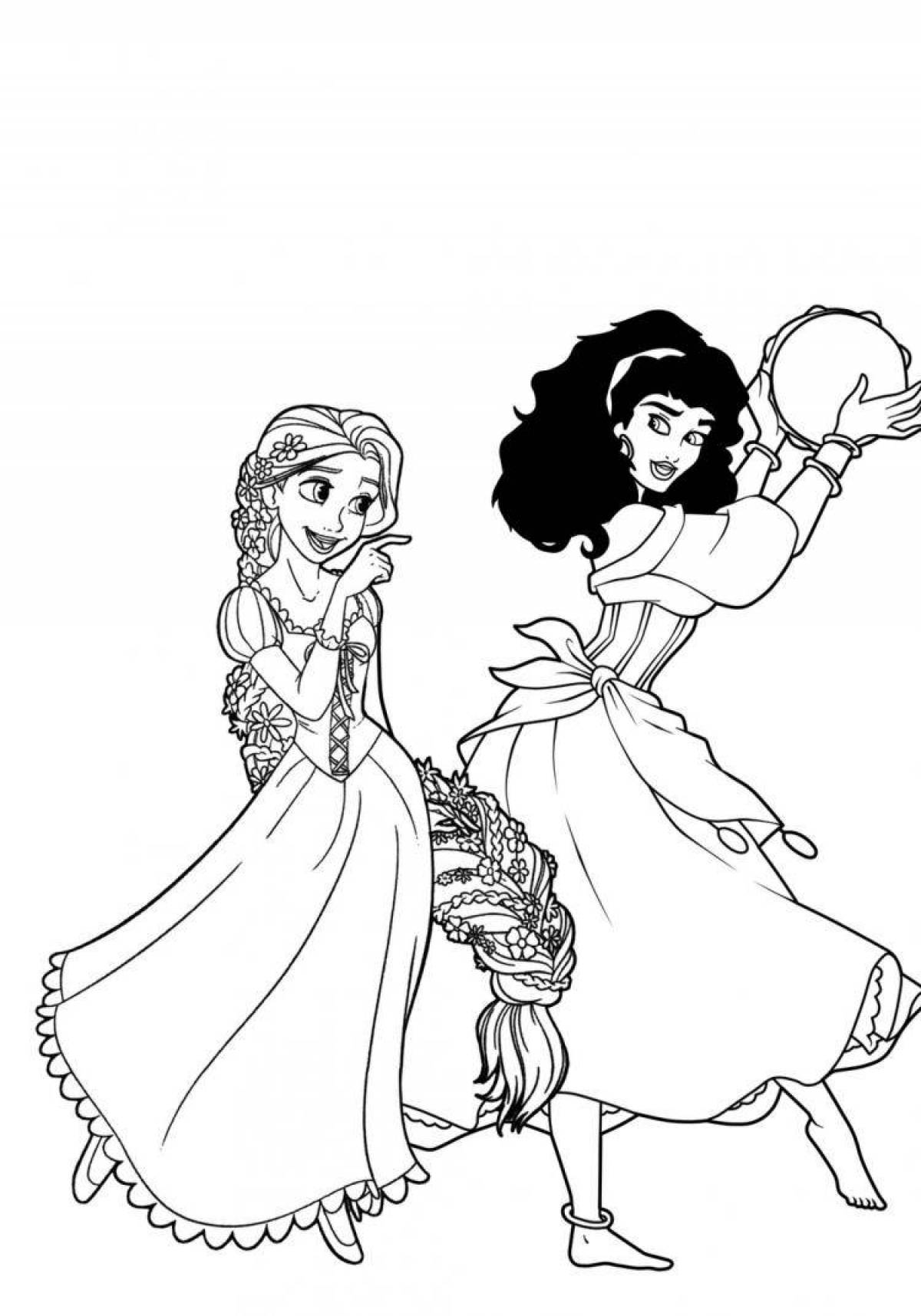 Coloring page charming esmeralda