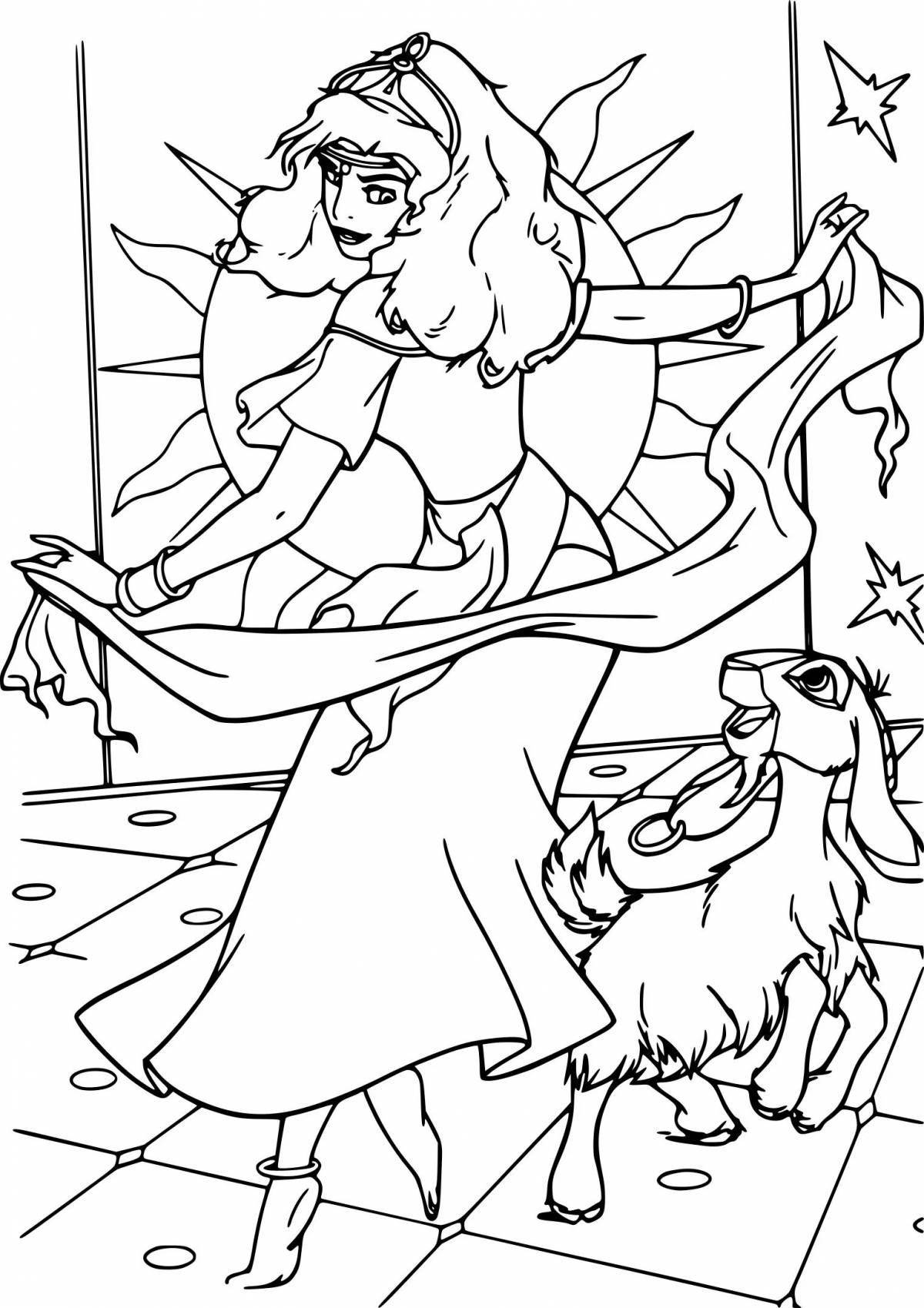 Coloring book shining esmeralda