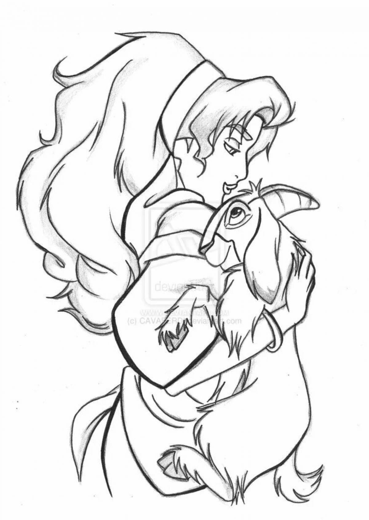 Glowing esmeralda coloring page