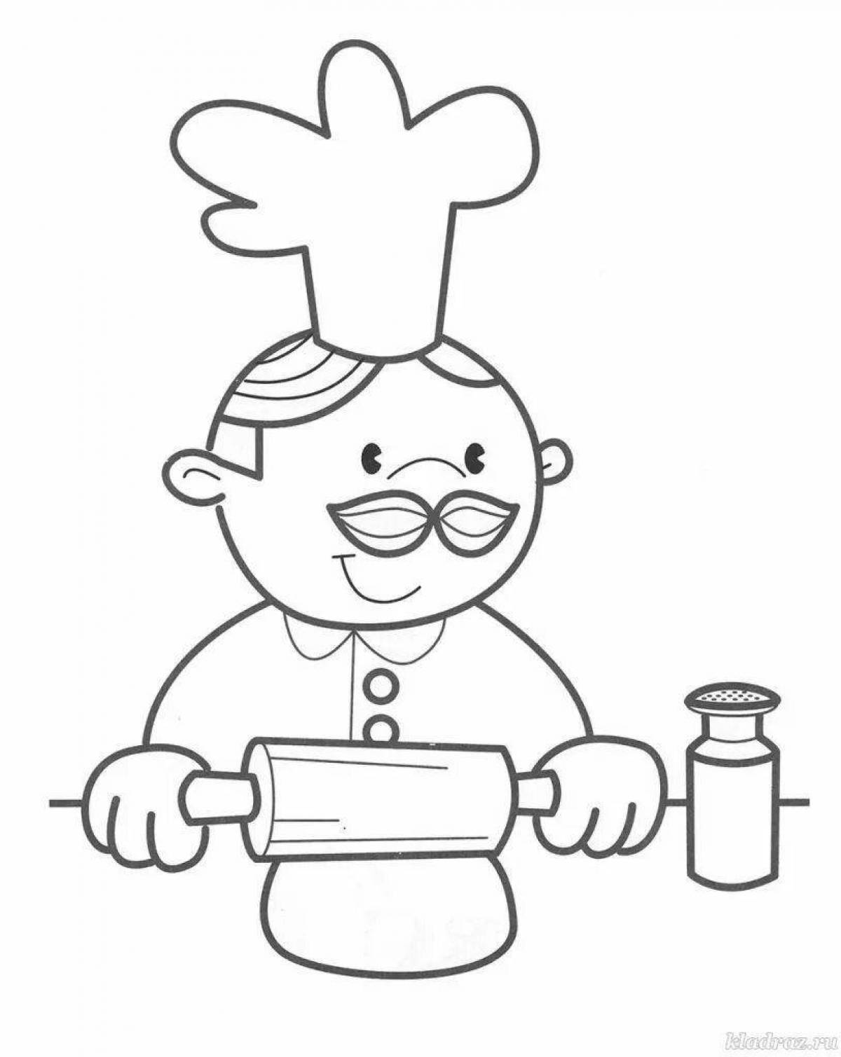 Cute yeast coloring page
