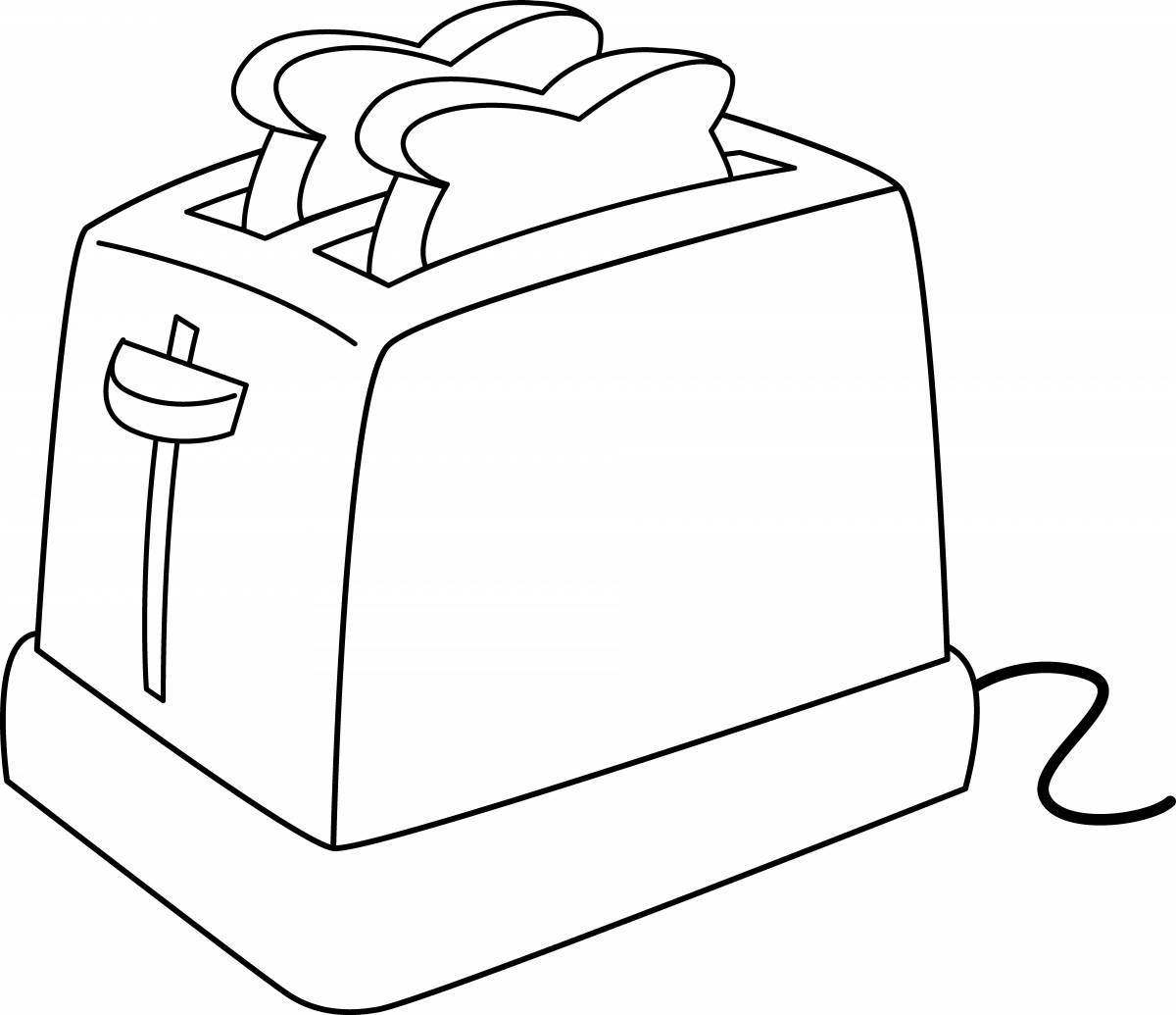Coloring toast coloring page