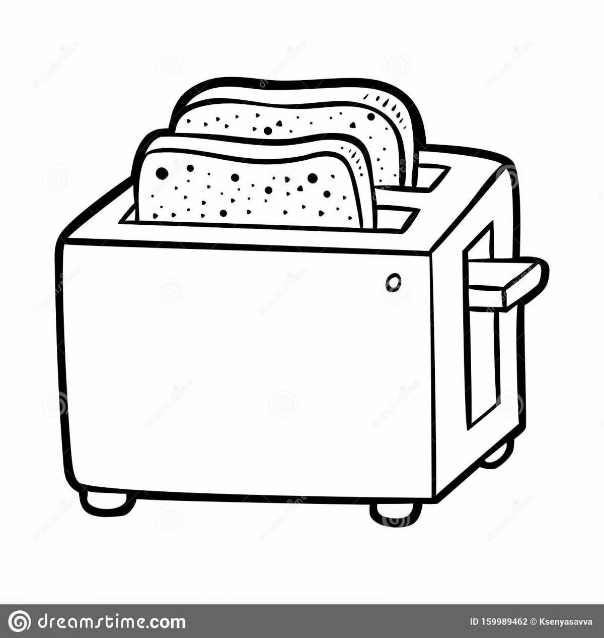 Coloring funny toast