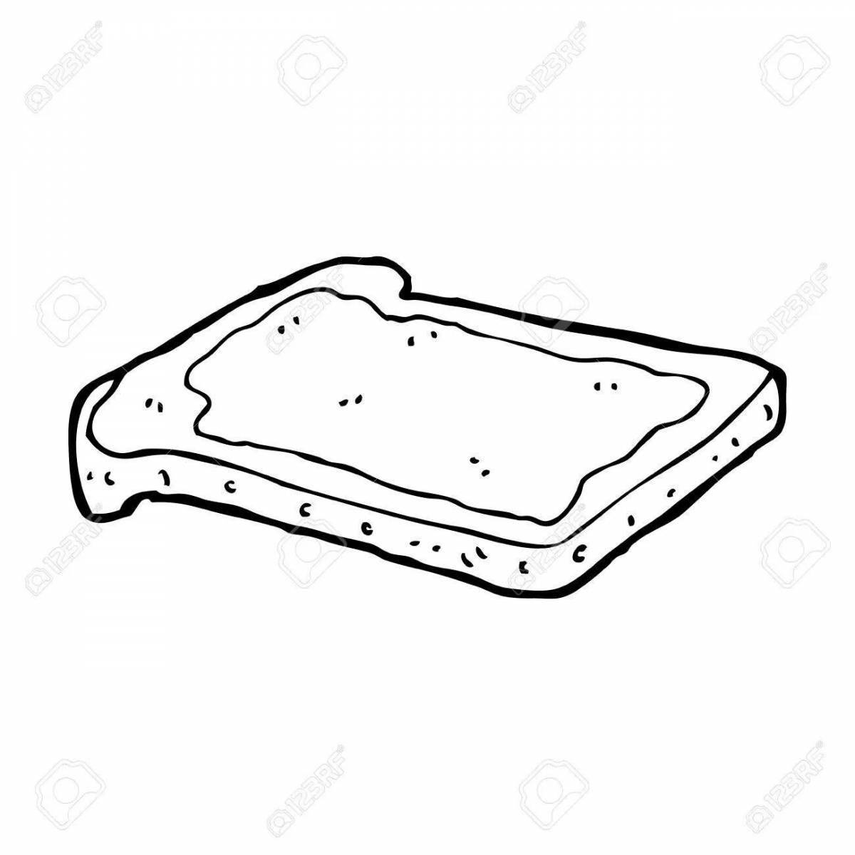 Glowing Toast Coloring Page