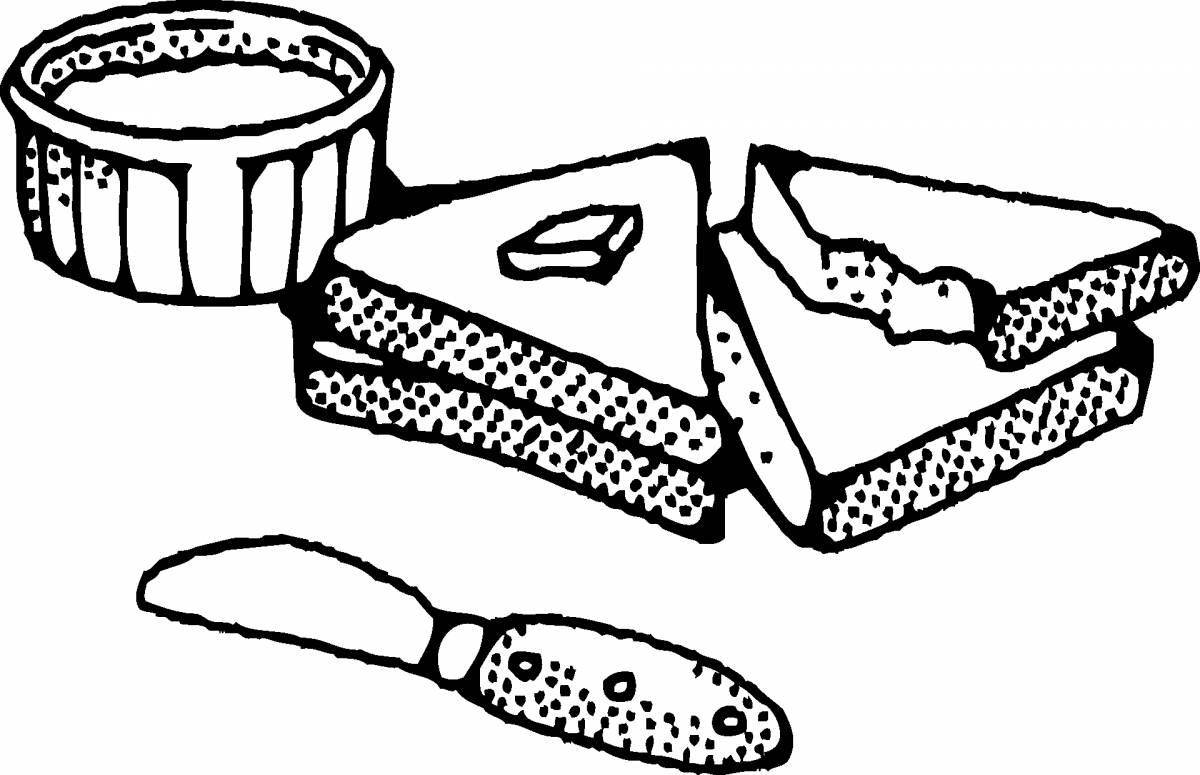 Birthday Toast Coloring Page